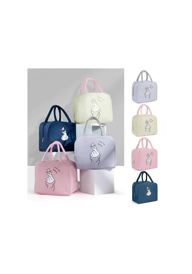 Kadınlar Ve Erkekler İçin Taşınabilir Öğle Yemeği Çantası, Isı Yalıtımlı Öğle Yemeği Kutusu, Yeniden Kullanılabilir Bento Çantası, İş, Piknik, Okul, Seyahat İçin Kalp Tote Çantalar --