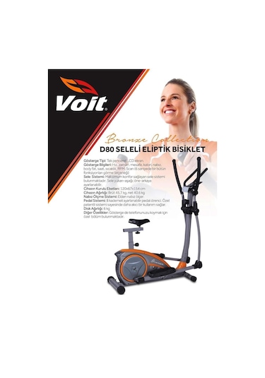 Voit D80 Seleli Manyetik Eliptik Bisiklet Çok Renkli