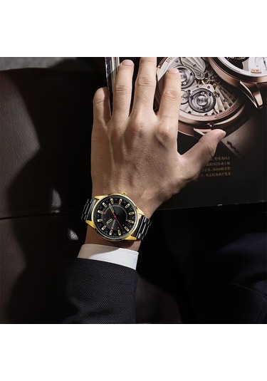 Curren M8406 Quartz Kol Saati-orjinal Kutusunda Siyah-gold Gold