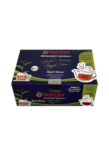 Nurçay Earl Grey Bergamot Aromalı Çay 6'lı 20 x 15 G
