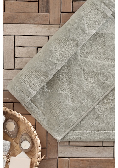 Yataş Bedding Milo Banyo Paspası Seti - Nil Yeşili (50x60 cm + 60x100 cm) Nil Yeşili