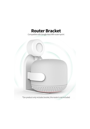 Yuntech01 Google Nest Wifi Router+point İçin Abs Materyal Beyaz Router Tutucu, Kabloları Gizle, Kurulum Kolay, Zırhlı Ve Yırtılmaz Tasarım