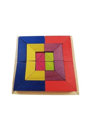 Hamaha Ahşap Renk - Şekil Oyunu - 24 Parça