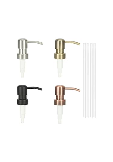 Gümüş-paslanmaz Çelik Sabun Ve Losyon Dispenseri Pompaları Dispenser Kapakları 28mm Boyutunda Sıvı Dispenseri Ve Sabunluk 45975836