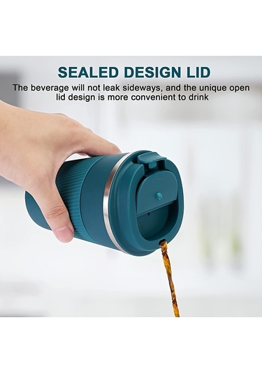 Besthome1 Çift Katmanlı Paslanmaz Çelik Vakum Yalıtımlı 380ml Termos Yeşil Yeşil