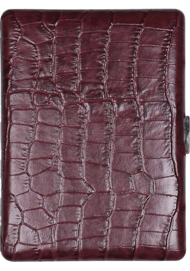 Pearl Japan Cosmos Deri Uzun Sigara Tabakası Croco Kahve 9lu