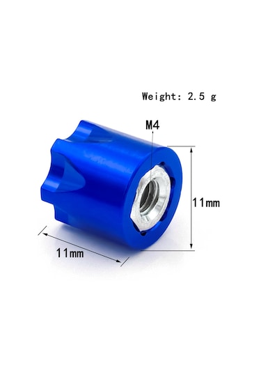 Kosona 1/10 Uzaktan Kumandalı Araba İçin 4 Adet Alüminyum Jant Kapak M4 Somun - Trax4, Trax6, Scx10 Uyumlu