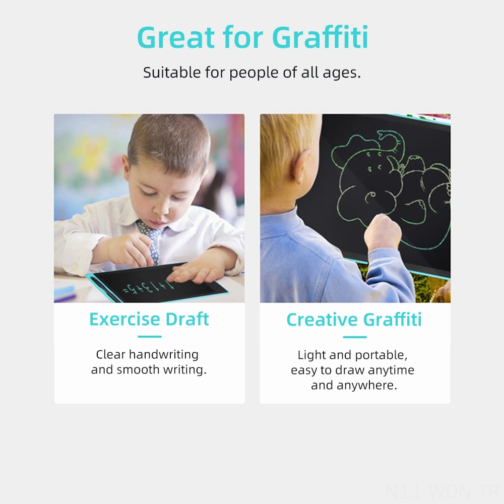 Neevoyu 12 İnç Lcd Çizim Tahtası Çocuklar İçin, Tek Renkli Ekran, Tek Tuşla Silme Ve Kilitleme Fonksiyonu, Kırmızı Dahili Düğme Pil Kırmızı