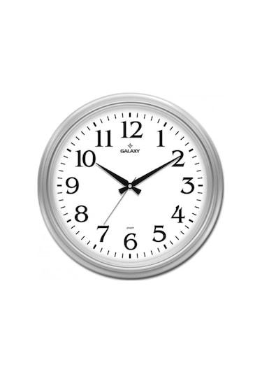 Büyük Boy Meydan Hol Fabrika Ofis Salon Camii Duvar Saati Metal - Beyaz