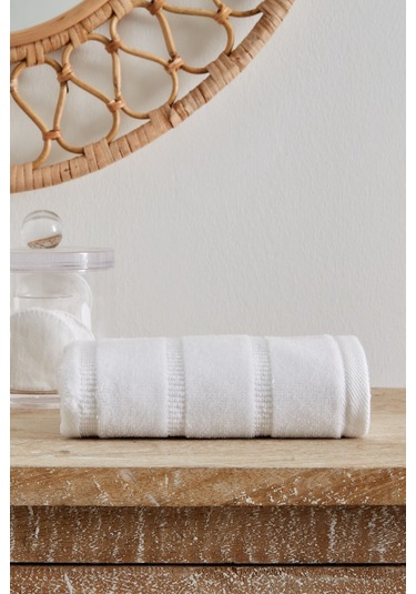 Sadem Organik Stripe Mutfak Ve Kurulama Havlusu 30x50 Cm Beyaz