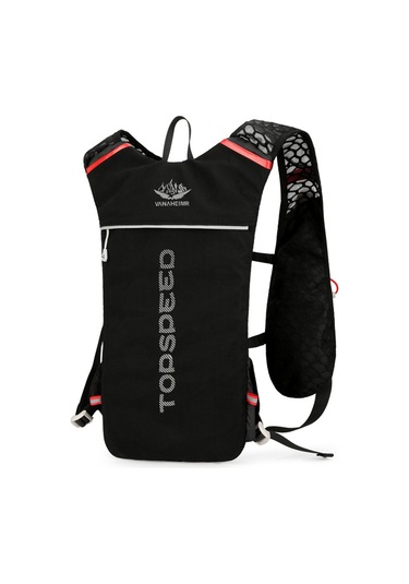 Vanaheimr Hafif Su İçme Sırt Çantası Büyük Kapasiteli Koşu Sırt Siyah Siyah