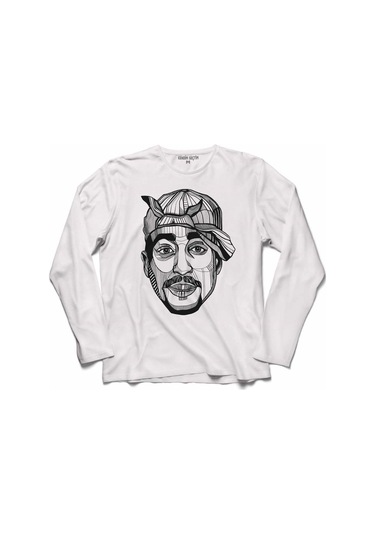 2Pac Tupac Shakur Makavelı Cartoon 2 Pac 3 Uzun Kollu Tişört (518428125)