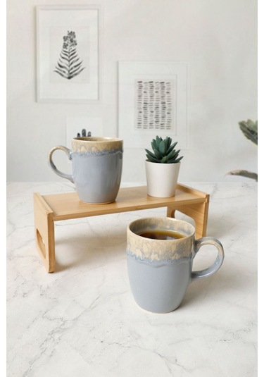 Keramika Shizen Gri Bulut Kupa 9 Cm 2 Adet 613 Gri