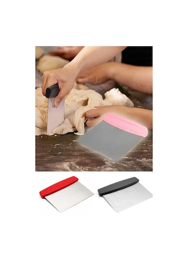 Qniay Çelik Hamur Kesme ve Kazıma Pasta Düzeltme Spatulası