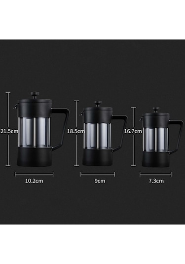 Suntek Cam Çaydanlık Paslanmaz Çelik Filtre Kahve Makinesi 350ml