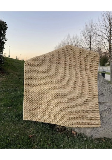 Eko Halı Flatweave Choti Cream Dekoratif Jüt Kilim