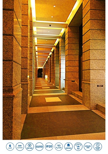 Rtl11121-5 Rother Gu10 Led Spot Ampul 6w 540 Lümen 3000k Sarı Işık Enerji Tasarruflu Ampul 5 Adet