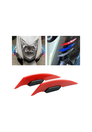 Suntek Motosiklet Winglet Aerodinamik Spoiler Kanat Elektrikli Motosikletler Için Uygun Kırmızı