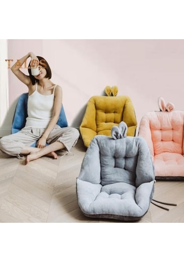 Yeşil Karikatür Kısa Peluş Koltuk Minderi Aşınmaya Dayanıklı Ultra Kalın Süper Yumuşak Doldurulmuş Oturma Minderi Sandalye Yastık Dekor