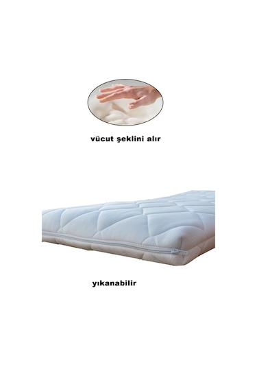 Karyola Olabilen Sallanır Beşik + Uyku Setli + Yatak Beyaz