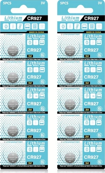Meridiangoods Cr927 Cr1220 Cr1632 10 Adet Düğme Pil Küçük Cihazlar İçin