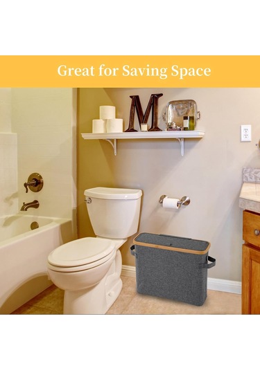 Tuvalet Kağıdı Kapalı Depolama Sepeti Bambu