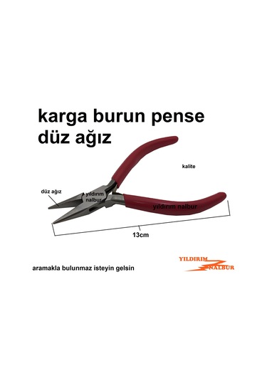 Karga Burnu Düz İnce Ağız Hobi Tipi Düz Ağız İnce İşler İçin Kali