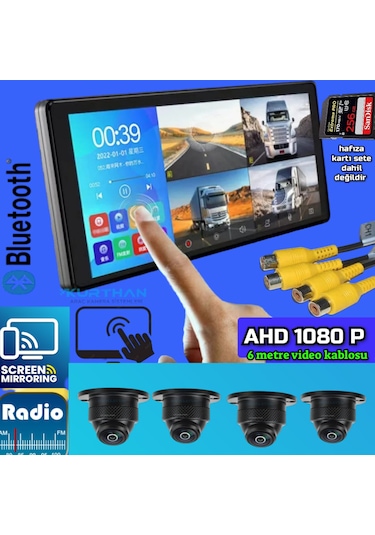 Dokunmatik Dvr Ekran 4 Ad 1080p Ahd 150'' Ultra Mini Kamera 12v