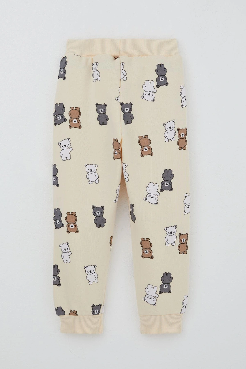 Breeze Erkek Çocuk Eşofman Takım Sevimli Ayıcıklar Desenli 1-4 Yaş, Krem Krem