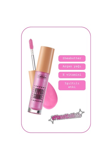 Callista Vivid Shine Lipgloss Nemlendiricili Dudak Parlatıcısı 108 Pink Utopia