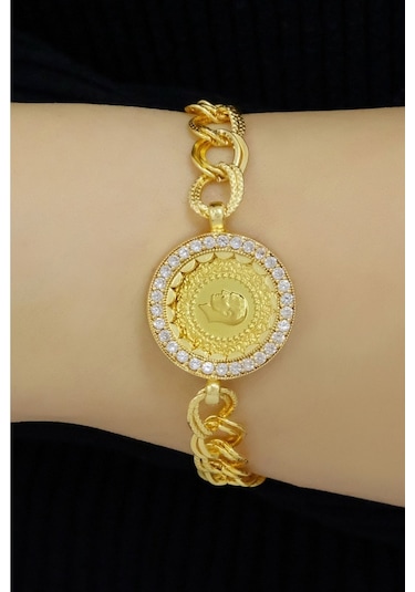 22 Ayar Samanyolu Çeyrekli Bileklik Sarı Altın