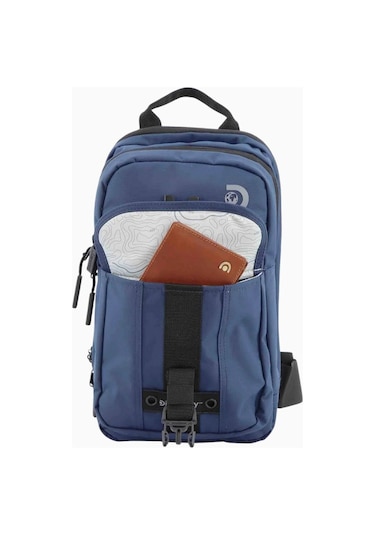 Discovery Shield Rfıd Korumalı Sürdürülebilir Sling Sırt Çantası Mavi 2