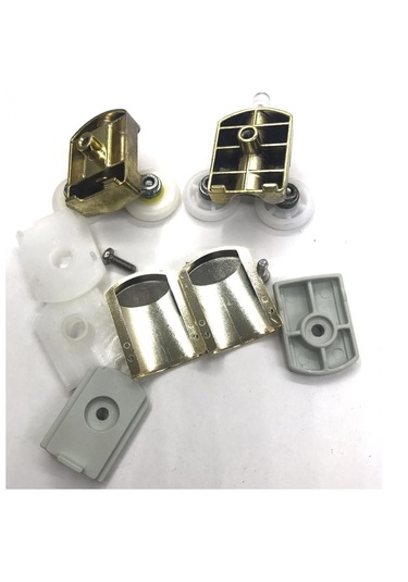 Duşa Kabin Gold Metal Tekeri 8 Adet Çap 24mm Altın