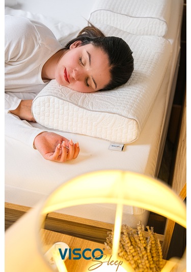 Visco Yastık Velicia Ortopedik Yastık Viskon Kılıf 55x35x12-10 Cm