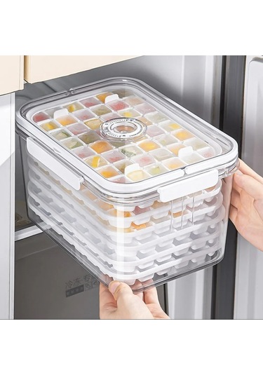 Büyük Kapasiteli Buz Yapma Ve Saklama Kabı Beyaz