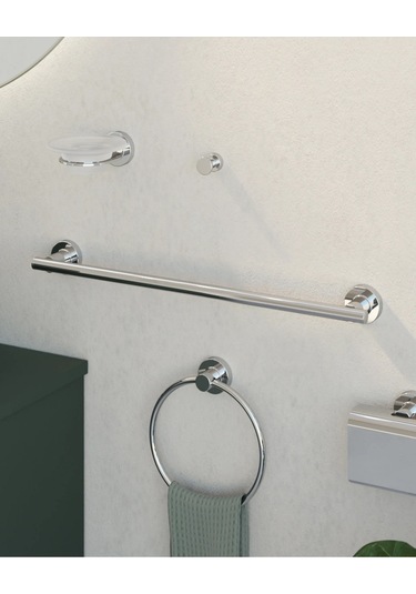 Tecno Havluluk, Uzun, 51 Cm - Krom Krom