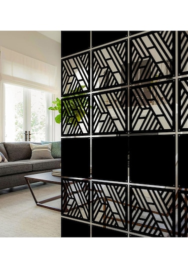 Lazer Kesim Paravan, Ahşap Separatör, Oda 4'lü Panel Levha Model31 40 X 40 Cm