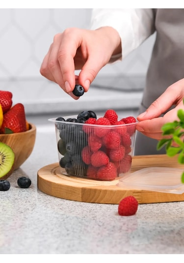 Upakovsik+ Tek Kullanımlık Kapaklı Konteyner 350 Ml, 50 Ad 396818477 100 adet