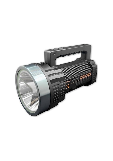 Gold Police Gp-640 Şarjlı El Feneri Projektör 50 Watt Uzun Menzilli Fener Gri