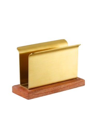 Homyl Peçetelik Paslanmaz Çelik Kağıt Tutucu Tezgah Yemek Altın