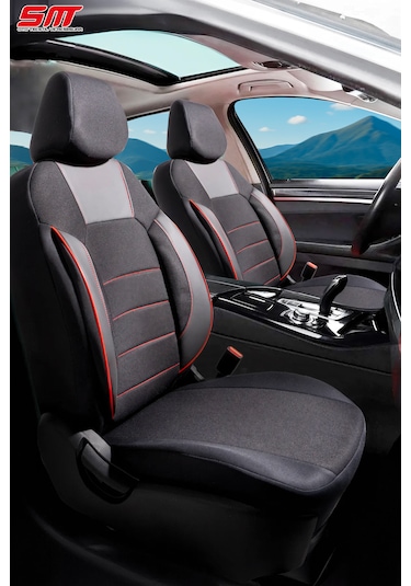 Era Serisi Universal Oto Koltuk Kılıfı Siyah-kırmızı
