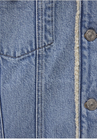 Mavi - Zander Classic Denim Suni Kürklü Açık Mavi Jean Ceket 0111214-88554 Mavi