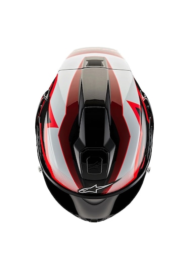 Alpinestars Supertech R10 Carbon Team Spor Motosiklet Kaskı Siyah Kırmızı Beyaz