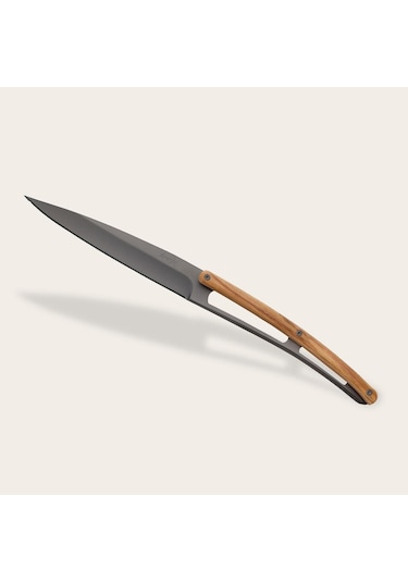 6 Deejo Steak Knives Serrated, Olive Wood