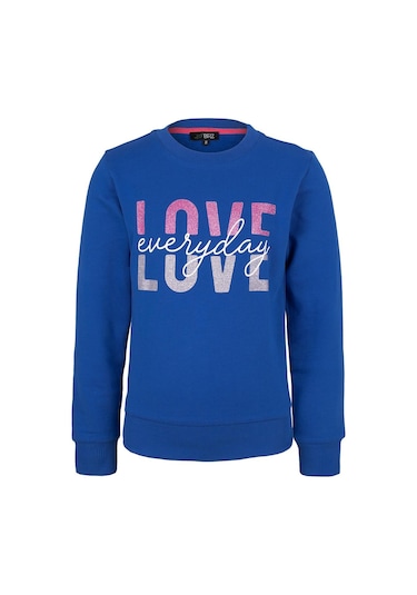 Brz Kids Love Baskılı Kız Çocuk Sweatshirt-saks Mavisi Saks Mavi