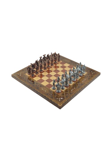 Gifthome Metal Satranç Takımı-seti battal ispanyol antik Ve Sedef