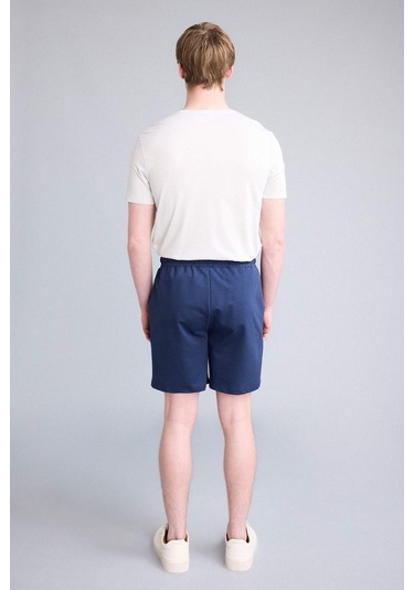Defacto Regular Fıt Sweatshirt Kumaşı Şort W1105az26smnv241 Lacivert-nv241