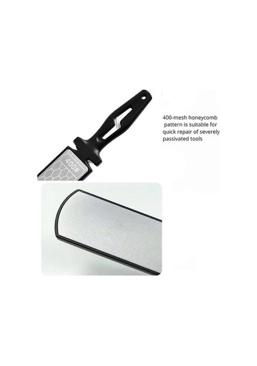 Createtech Yüzlü Tutamaçlı Tahtası Kesme Kaymaz İki Grit Elmas Bıçak Ansızın 400 - Df