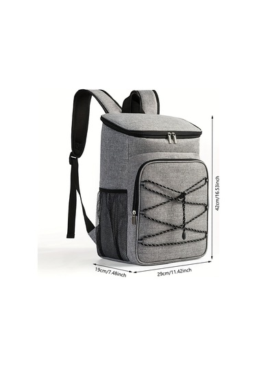 Yaozixa Siyah Oxford Kumaş Çift Askılı Isıtıcı-sojutucu Çanta, Büyük Kapasite, Piknik Ve Outdoor Kullanıma Uygun, Buzluk Ve İçecek Taşıma Siyah