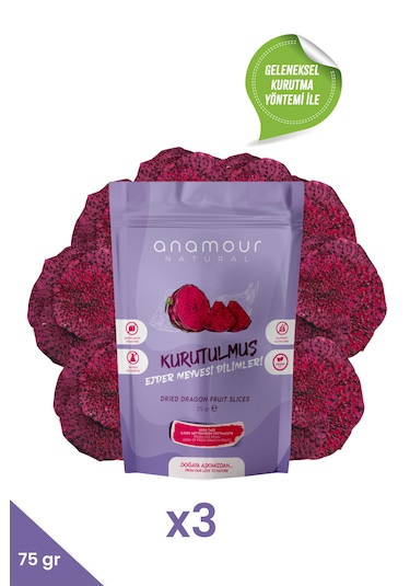 Anamour Natural Ejder Meyvesi Kurusu 3 x 75 G